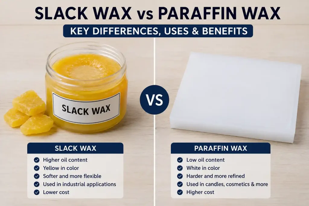 Difference Between Slack Wax and Paraffin Wax